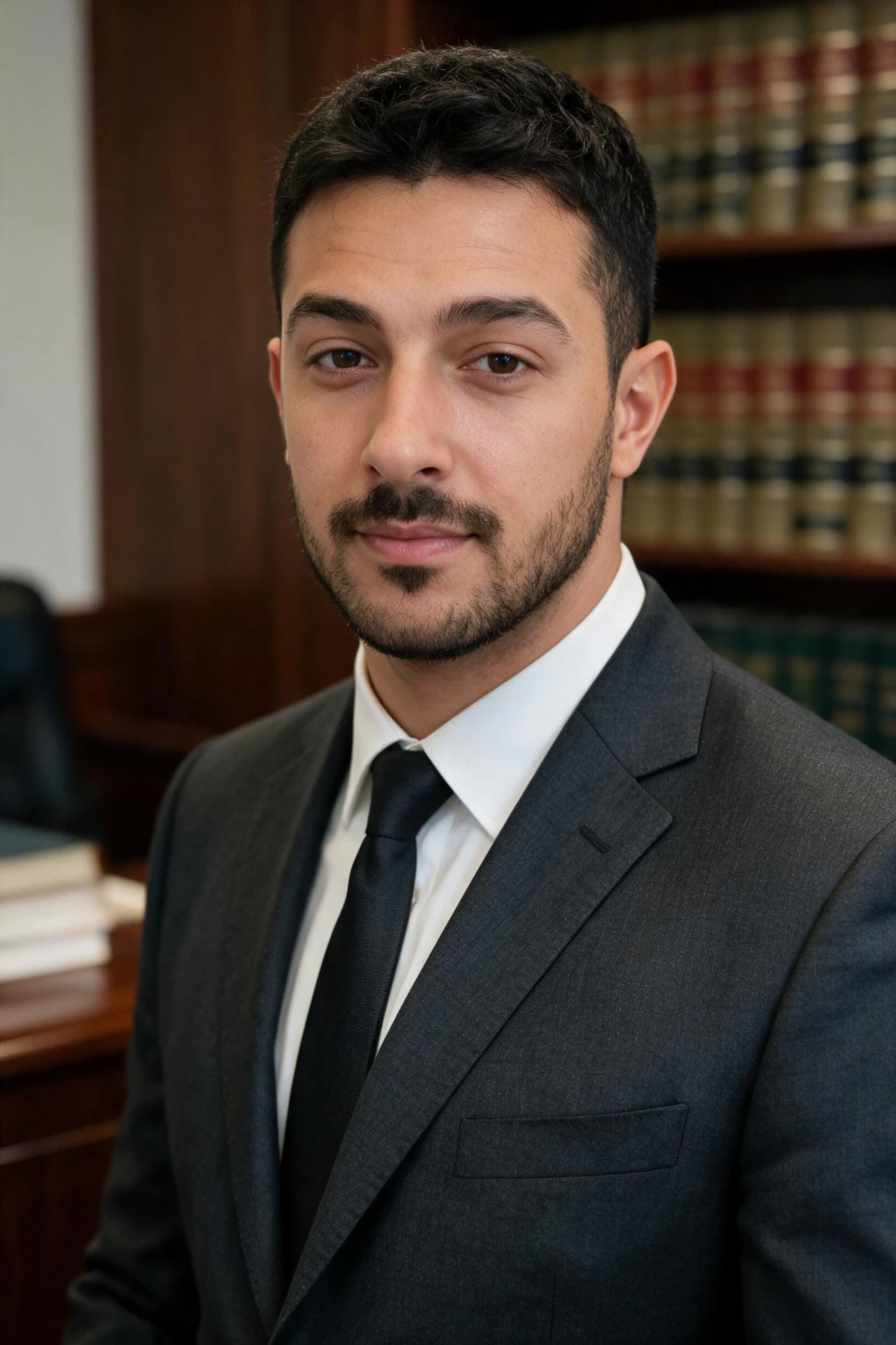 AI lawyer headshot: a law firm partner portrait, generated from one selfie