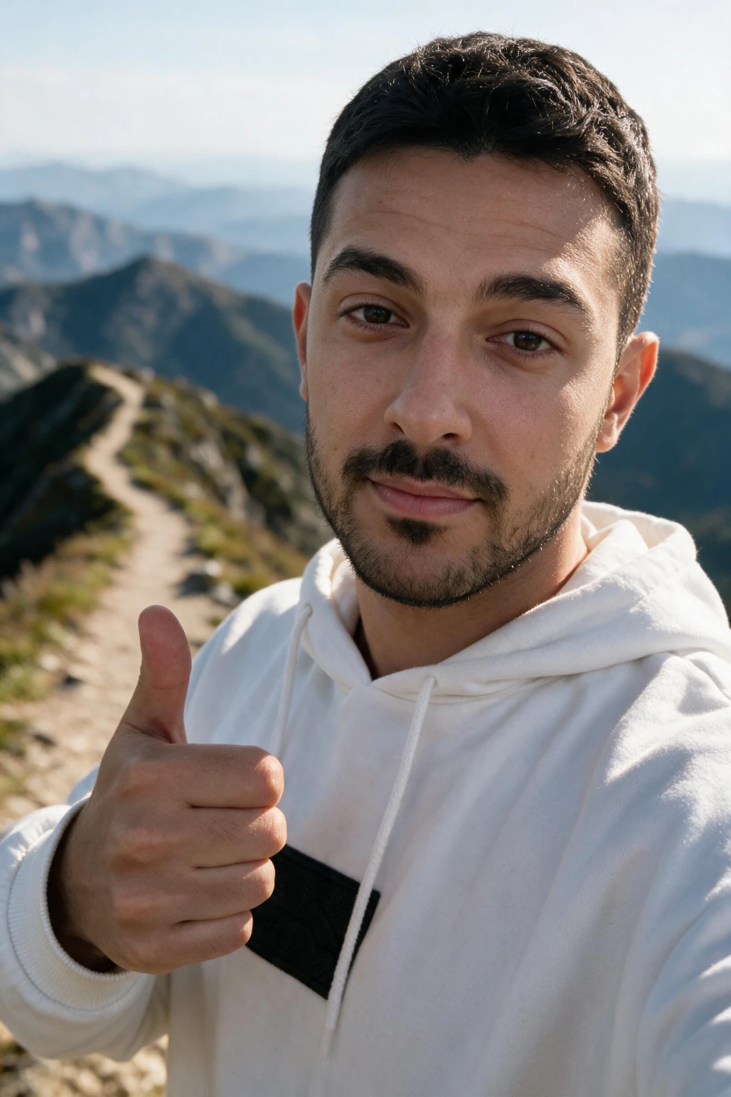 Travel Adventure AI photo pack example 1, generated from one selfie
