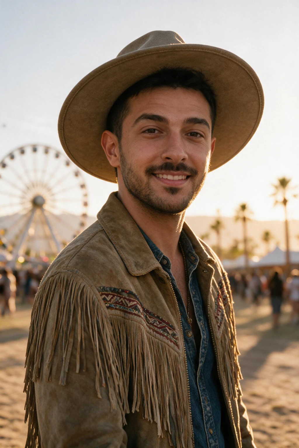 first Tinder photo lineup example: social shot at a festival