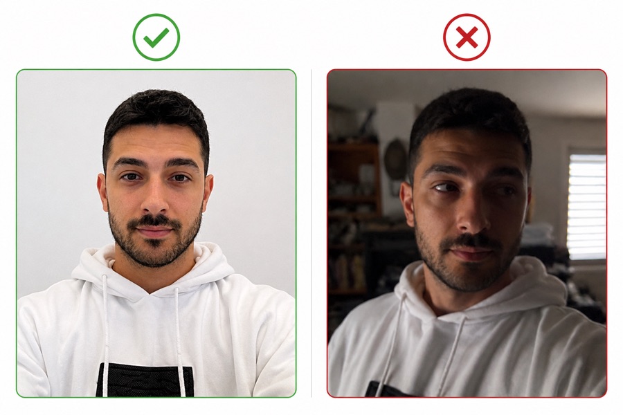 Guide to shooting one input selfie for an AI photo generator: soft window light, rear camera, no beauty mode