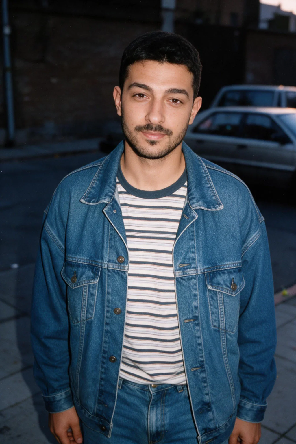 AI Yearbook Photo Generator: 7 Retro Looks From One Selfie: film street 90s example, generated from one selfie | MakeAiPhotos