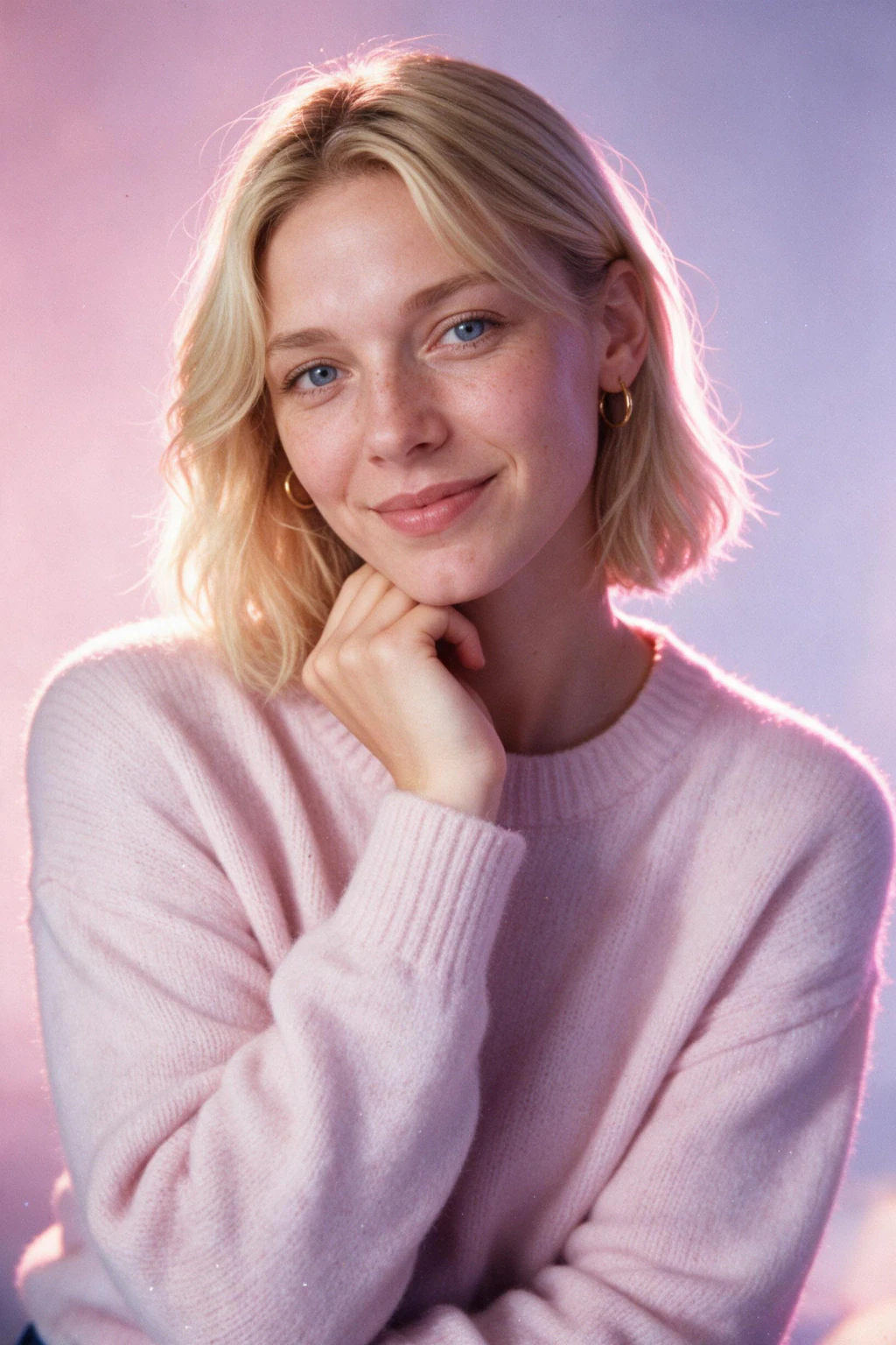 AI Yearbook Photo Generator: 7 Retro Looks From One Selfie: mall glamour shot example, generated from one selfie | MakeAiPhotos