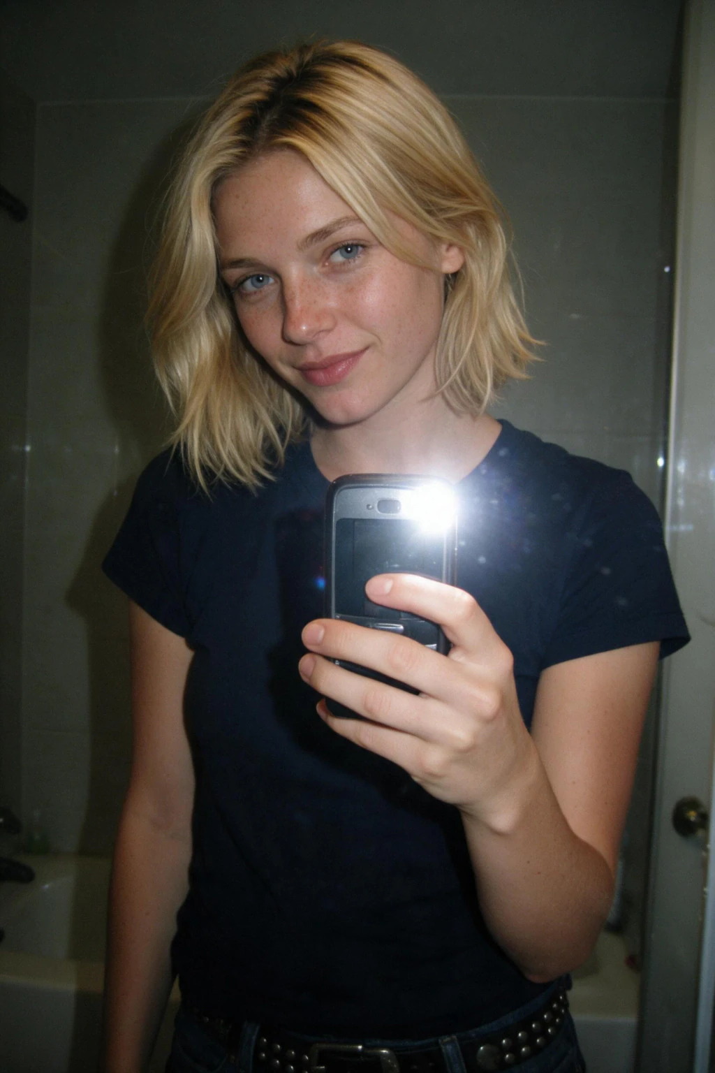 AI Yearbook Photo Generator: 7 Retro Looks From One Selfie: myspace mirror selfie example, generated from one selfie | MakeAiPhotos