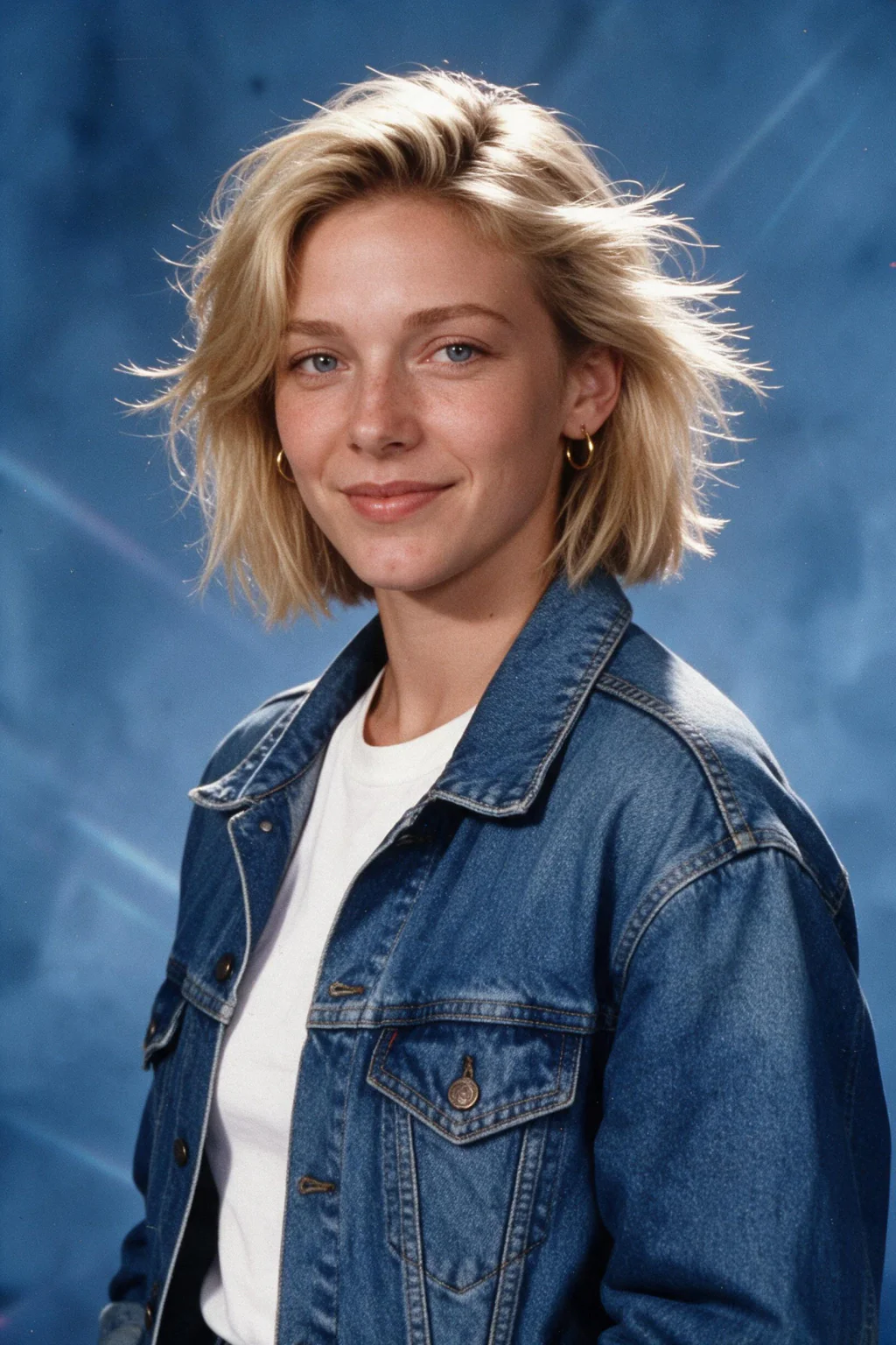 AI Yearbook Photo Generator: 7 Retro Looks From One Selfie: yearbook 90s example, generated from one selfie | MakeAiPhotos