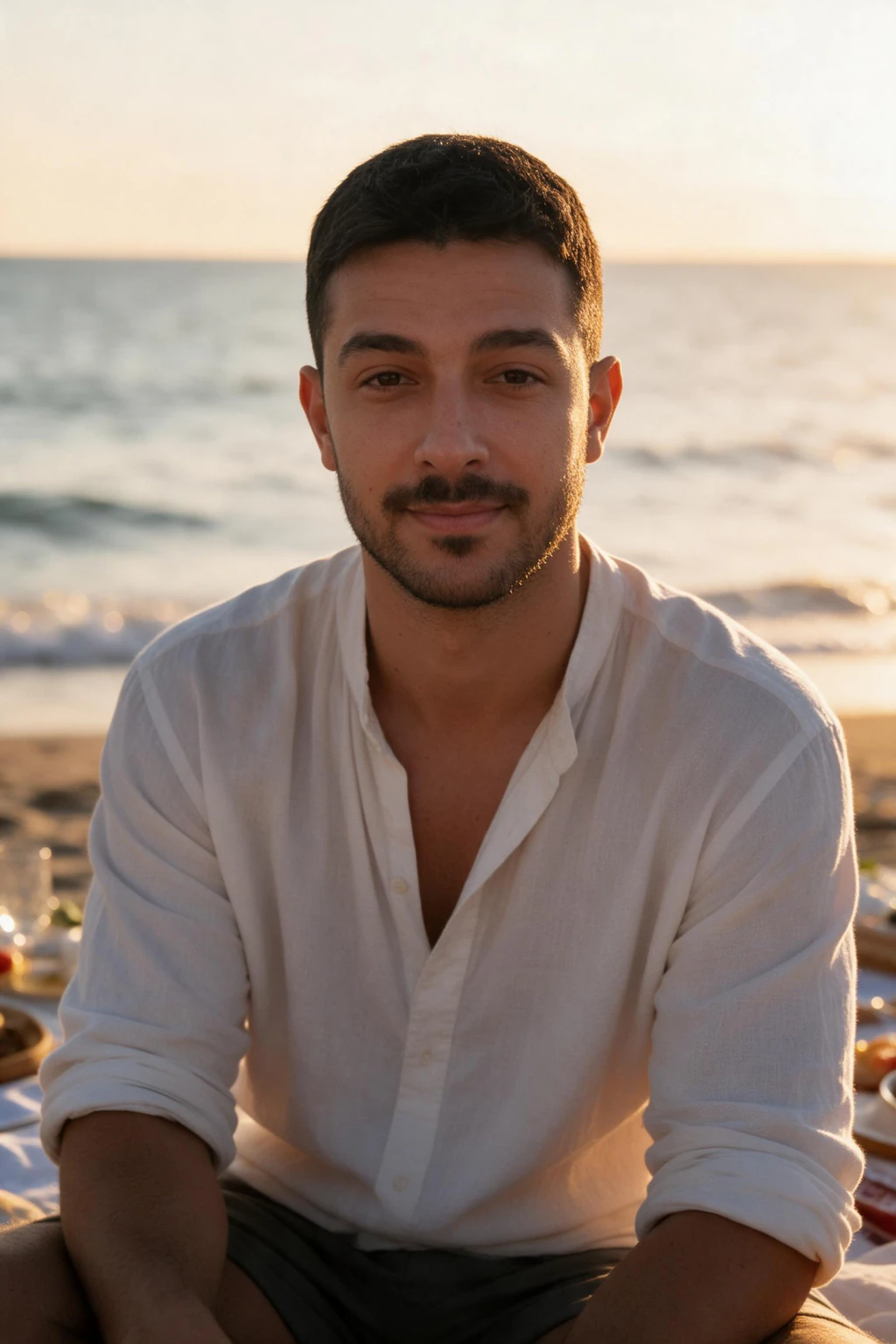 AI Beach Photos That Look Like You Actually Went: beach picnic example, generated from one selfie | MakeAiPhotos