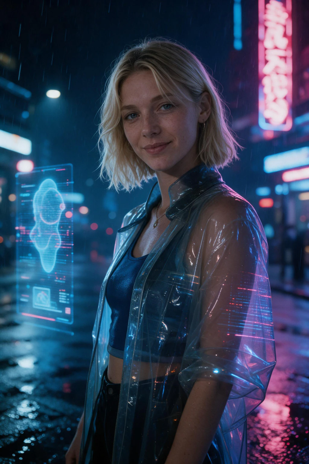 AI Cinematic Portrait Generator: Make a Movie Poster of Yourself: cyberpunk example, generated from one selfie | MakeAiPhotos