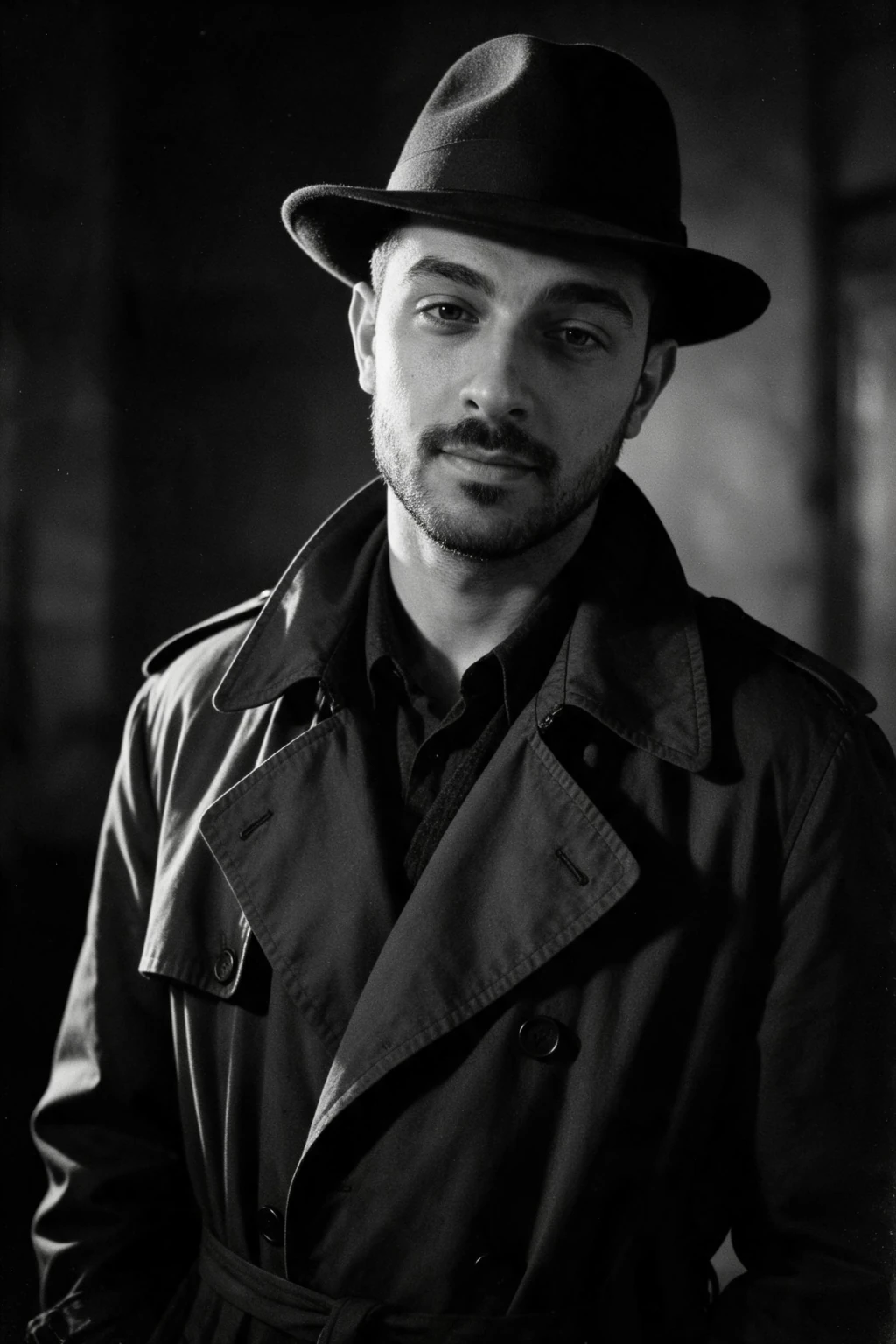 AI Cinematic Portrait Generator: Make a Movie Poster of Yourself: film noir example, generated from one selfie | MakeAiPhotos