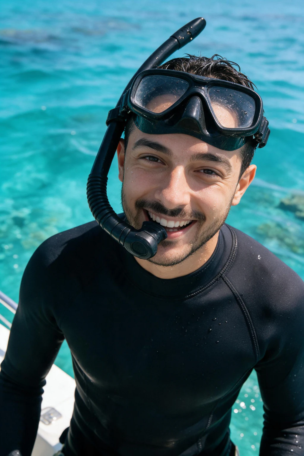 AI Skydiving Photo Generator: 10 Extreme Sports Looks From One Selfie: scuba diving example, generated from one selfie | MakeAiPhotos