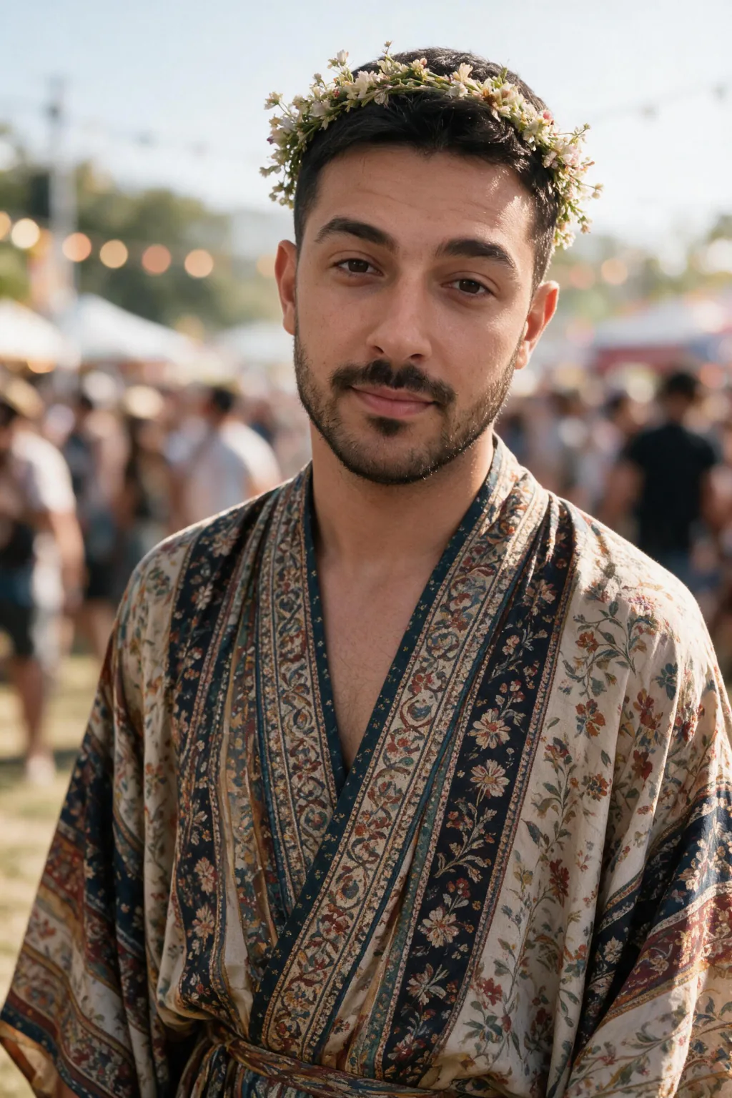 AI Festival Photos That Look Like You Were There: boho princess example, generated from one selfie | MakeAiPhotos