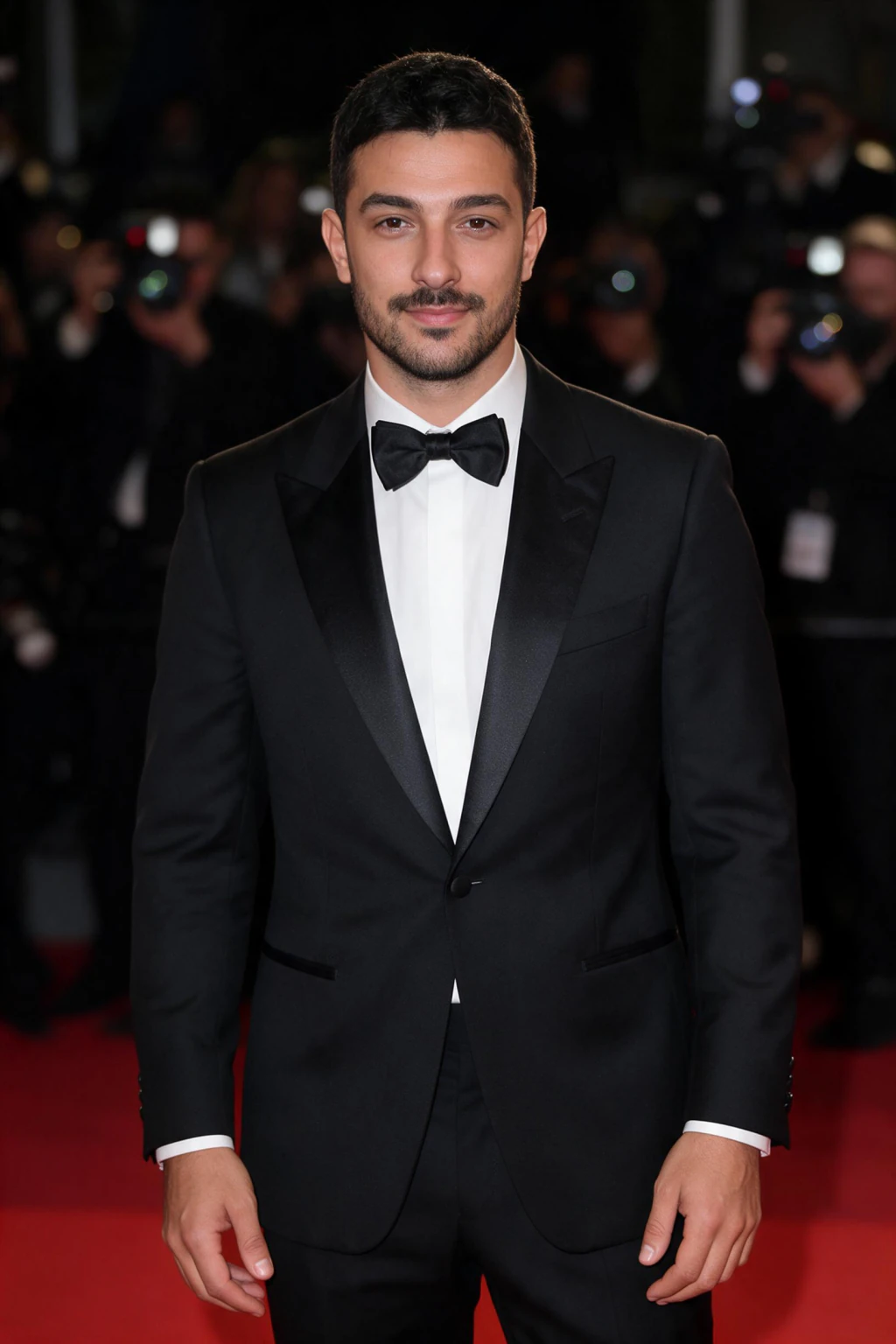 AI Glamour Photo Generator: From One Selfie: red carpet gala example, generated from one selfie | MakeAiPhotos