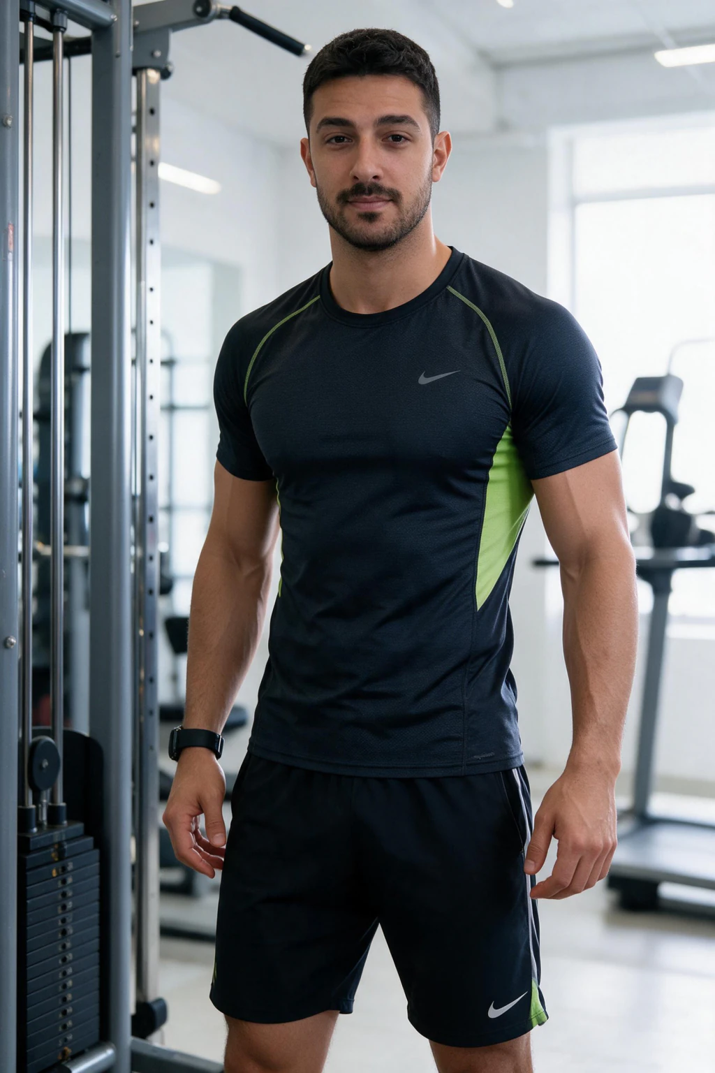 AI Gym and Fitness Photos That Look Like a Real Session: aesthetic gym example, generated from one selfie | MakeAiPhotos