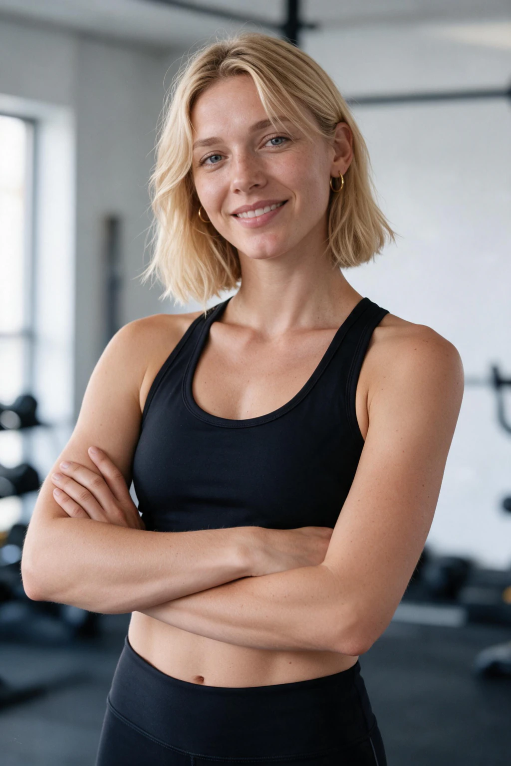 AI Gym and Fitness Photos That Look Like a Real Session: trainer branding example, generated from one selfie | MakeAiPhotos