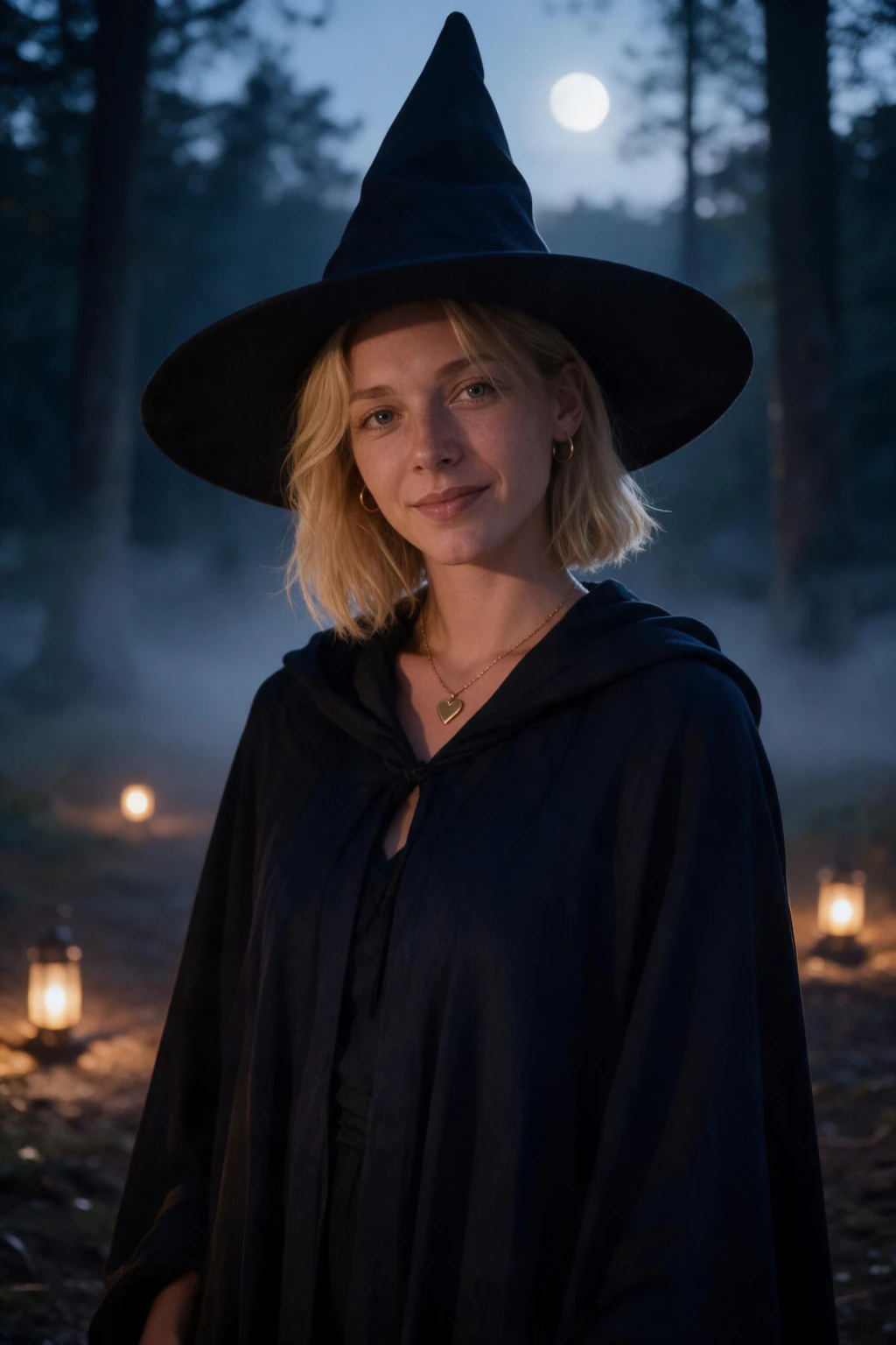 AI Halloween Costume Generator: Put Yourself in a Costume From One Selfie: witch example, generated from one selfie | MakeAiPhotos