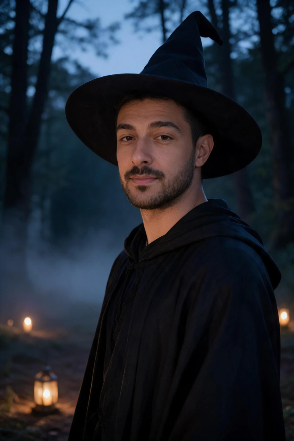 AI Halloween Costume Generator: Put Yourself in a Costume From One Selfie: witch example, generated from one selfie | MakeAiPhotos