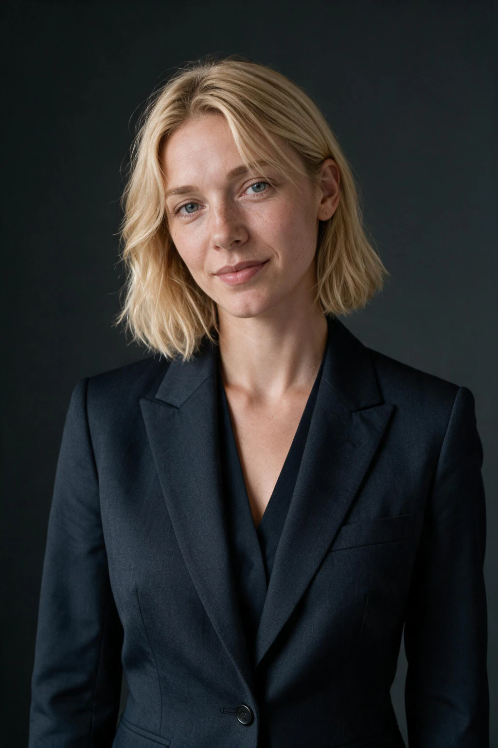 AI Lawyer Headshot Generator for Attorneys, Firm Bios, and LinkedIn: charcoal authority example, generated from one selfie | MakeAiPhotos