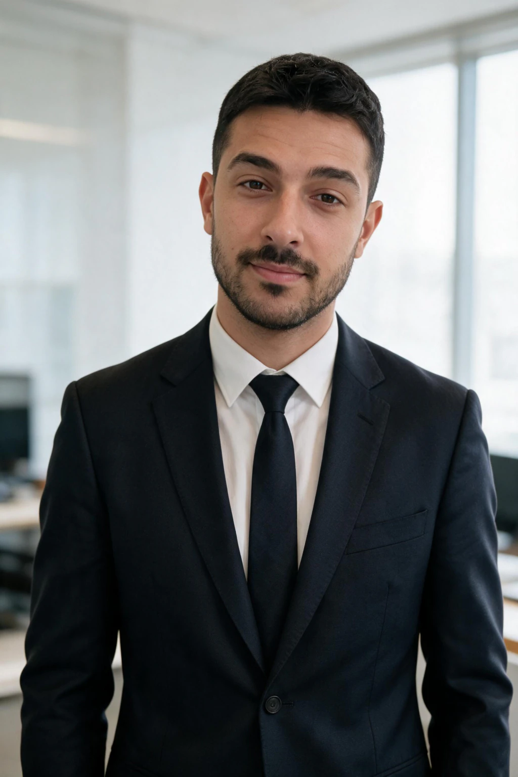AI Lawyer Headshot Generator for Attorneys, Firm Bios, and LinkedIn: modern office law example, generated from one selfie | MakeAiPhotos