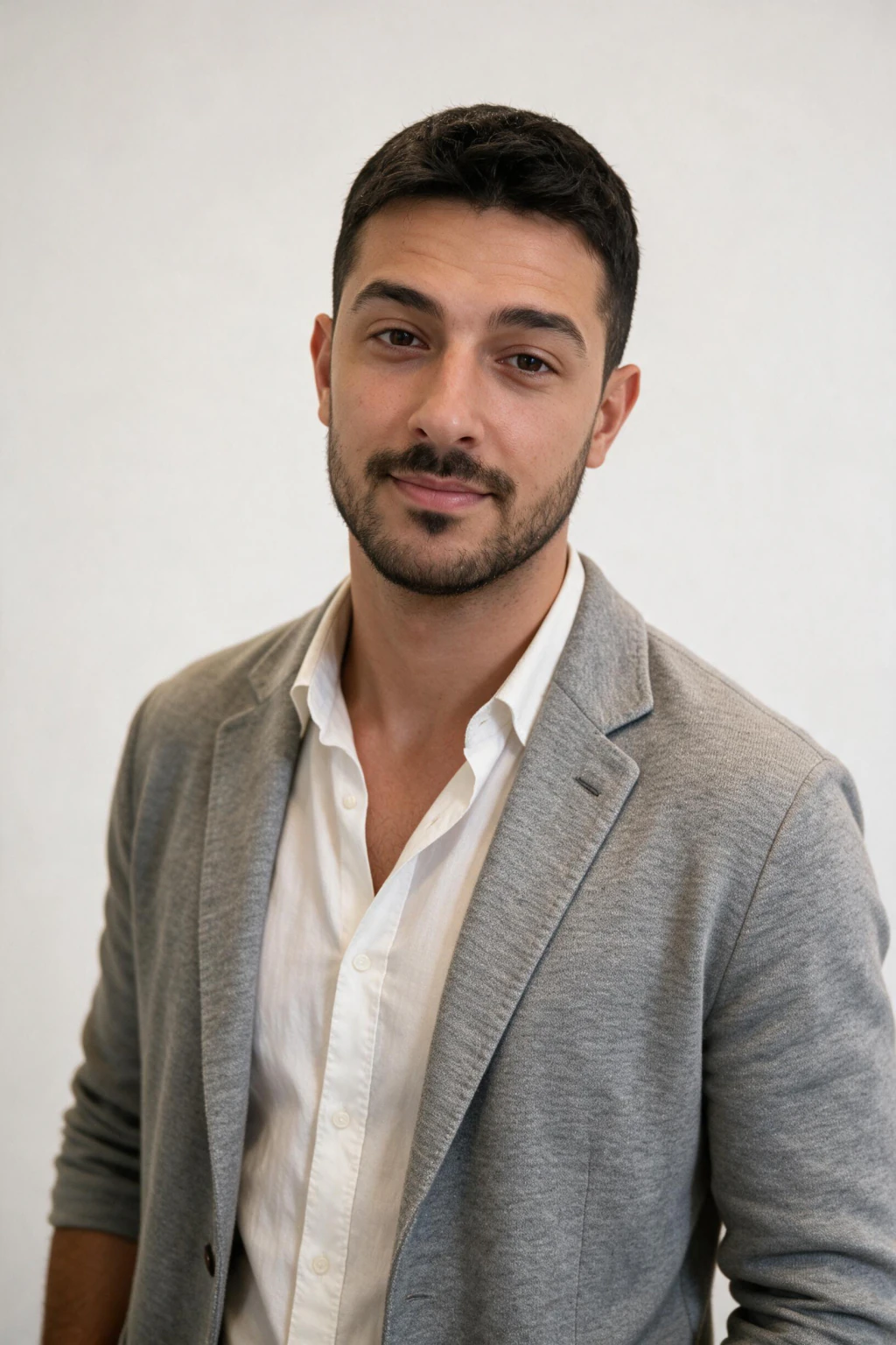 AI Executive Headshot Generator: business casual example, generated from one selfie | MakeAiPhotos
