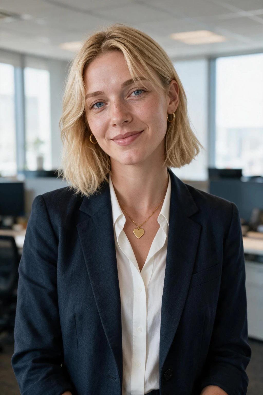 AI Executive Headshot Generator: modern office example, generated from one selfie | MakeAiPhotos