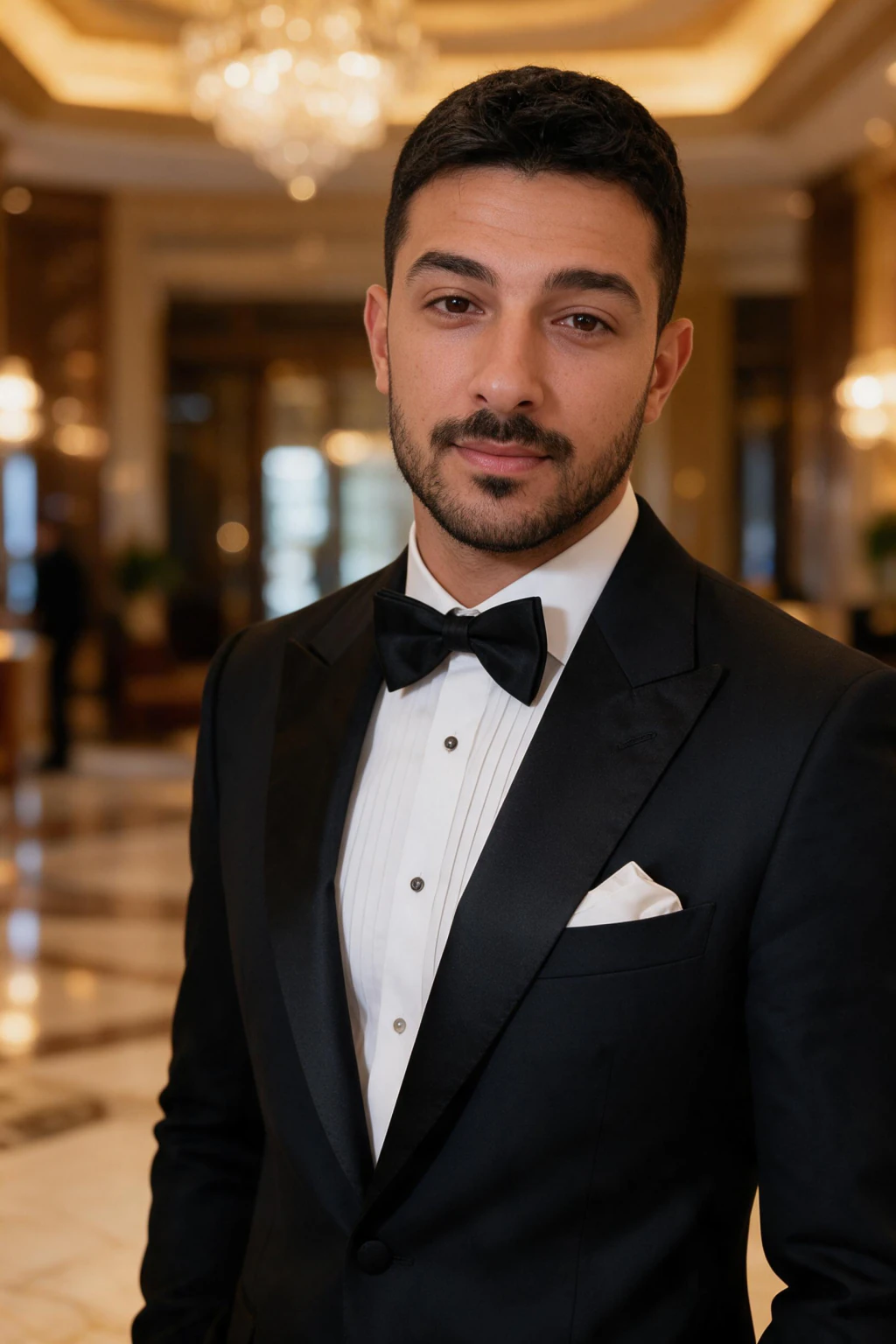 AI Private Jet Photos: Plus Supercar, Yacht, and Estate Looks: hotel lobby example, generated from one selfie | MakeAiPhotos