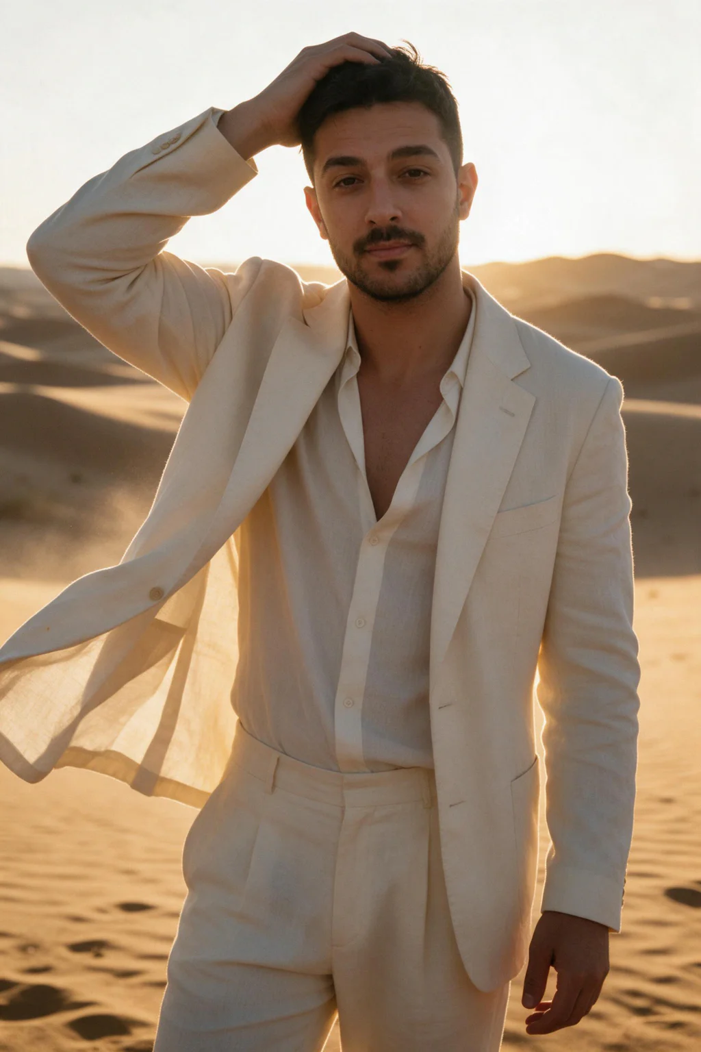AI Modeling Photos: Turn a Selfie Into a Portfolio Shoot: golden hour editorial example, generated from one selfie | MakeAiPhotos