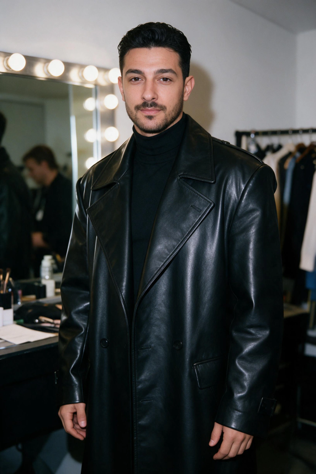 AI Modeling Photos: Turn a Selfie Into a Portfolio Shoot: runway backstage example, generated from one selfie | MakeAiPhotos