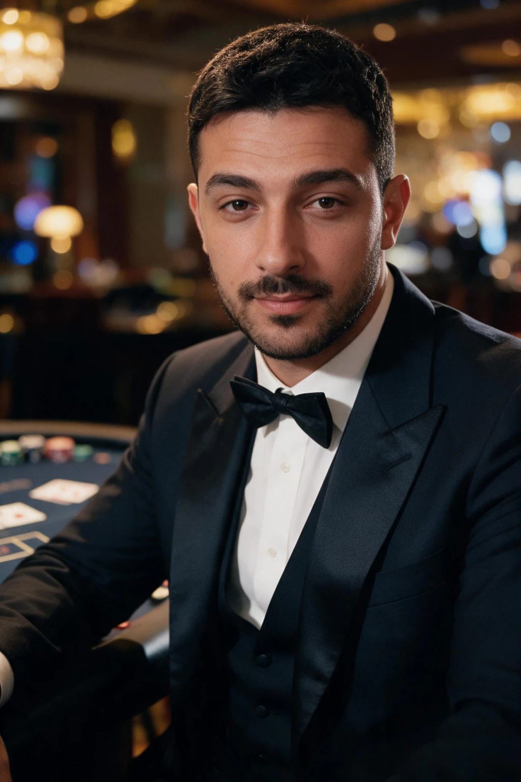 AI Nightlife Photos for Club, Rooftop, and VIP Looks: casino night example, generated from one selfie | MakeAiPhotos