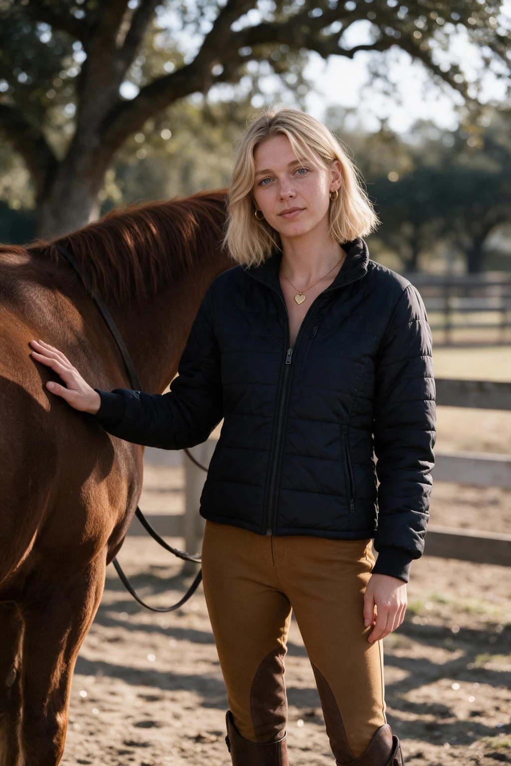 AI Old Money Photos From One Selfie: equestrian estate example, generated from one selfie | MakeAiPhotos