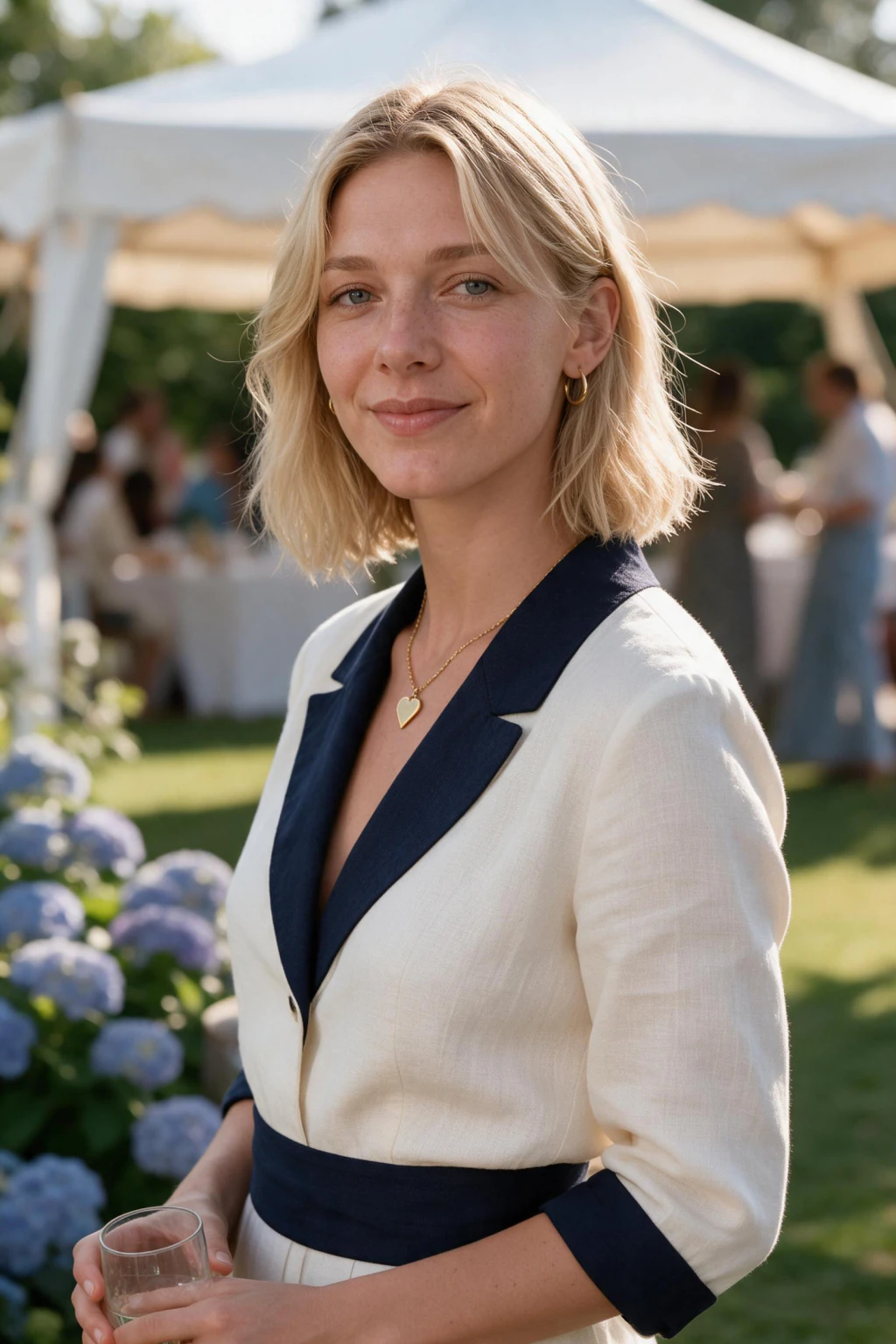 AI Old Money Photos From One Selfie: garden party example, generated from one selfie | MakeAiPhotos