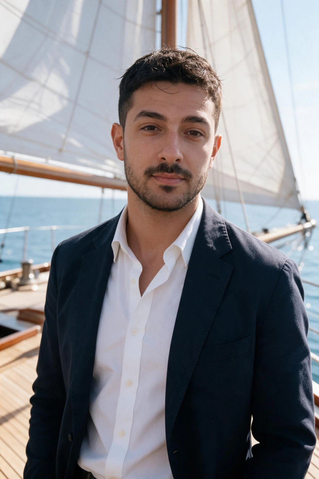 AI Old Money Photos From One Selfie: sailing yacht club example, generated from one selfie | MakeAiPhotos