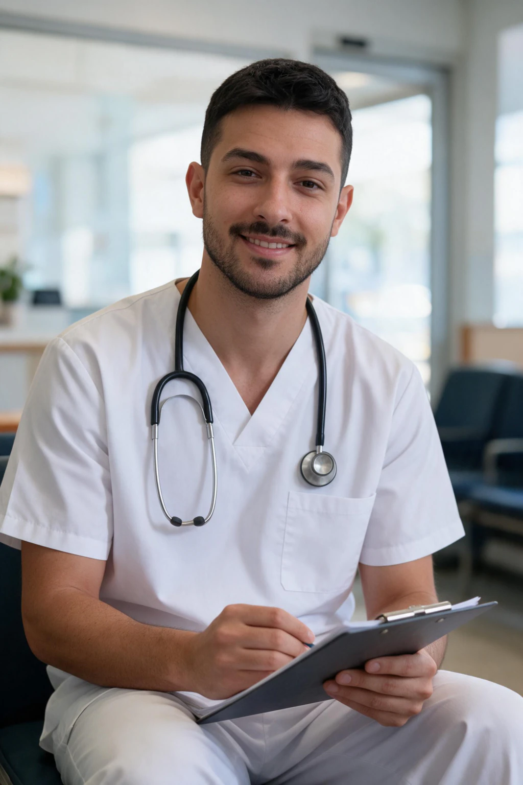 AI Headshots by Profession, From One Selfie: nurse clinic example, generated from one selfie | MakeAiPhotos