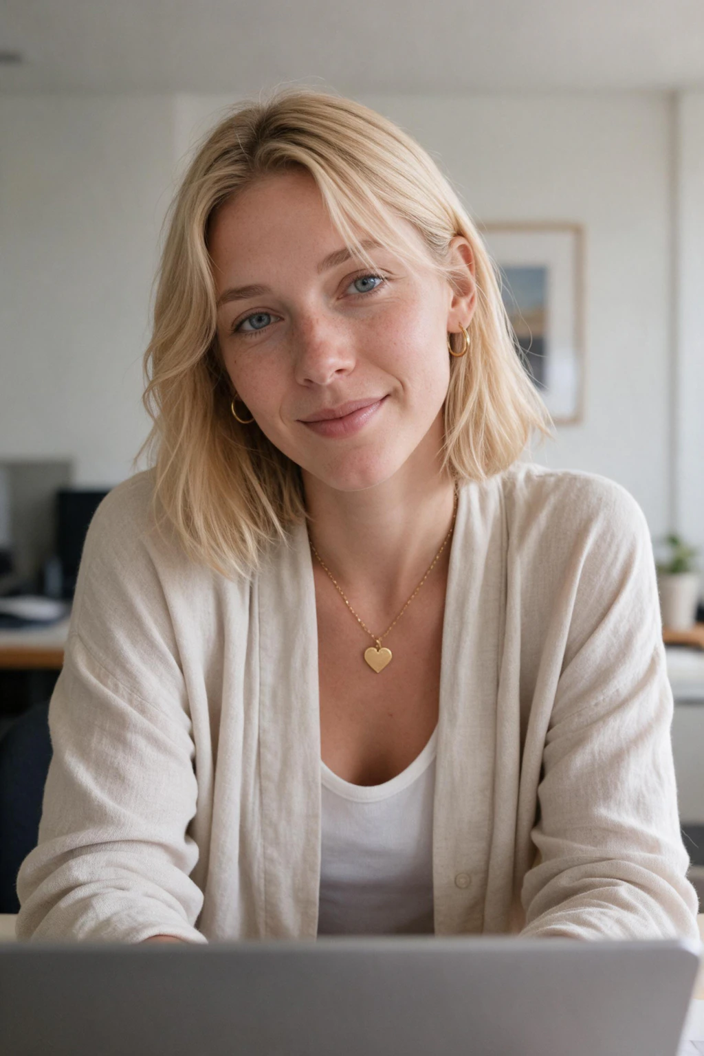 AI Headshots by Profession, From One Selfie: therapist telehealth example, generated from one selfie | MakeAiPhotos