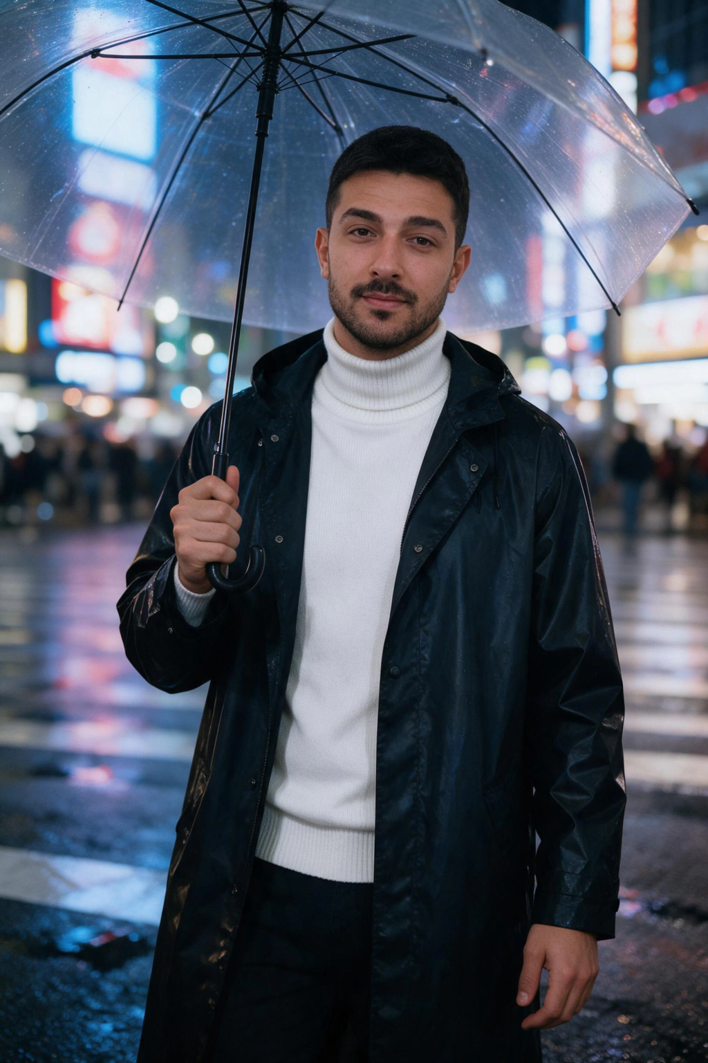 AI Travel Photos of Yourself, No Plane Ticket Needed: tokyo night example, generated from one selfie | MakeAiPhotos
