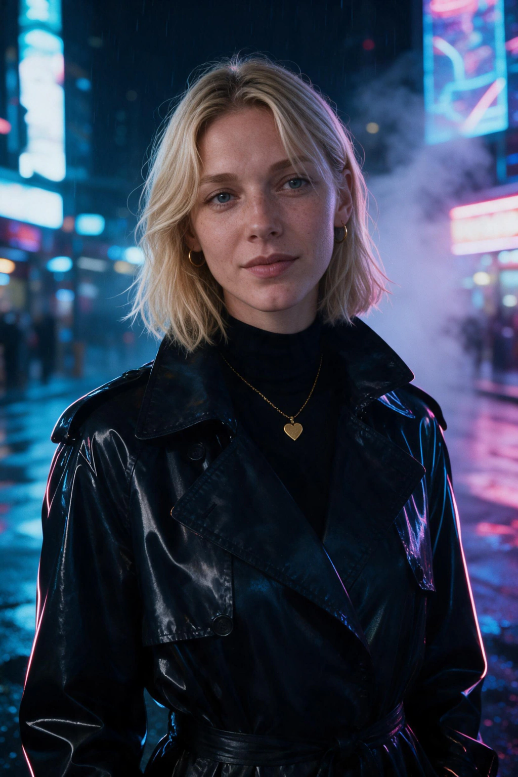 AI Cinematic Portrait Generator: Make a Movie Poster of Yourself: cyberpunk example, generated from one selfie | MakeAiPhotos