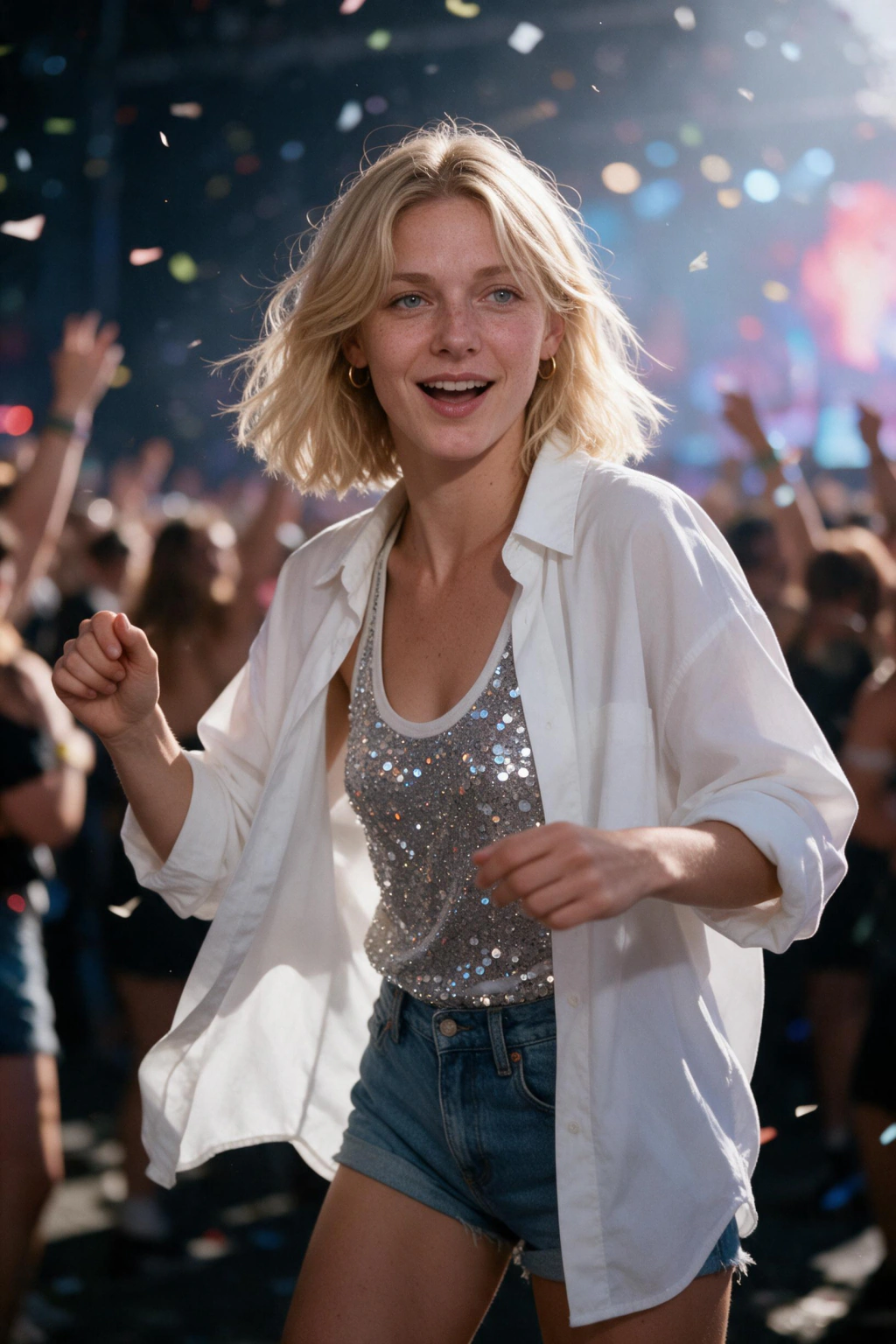 AI Coachella Photo Generator: Six Festival Looks From One Selfie: main stage example, generated from one selfie | MakeAiPhotos