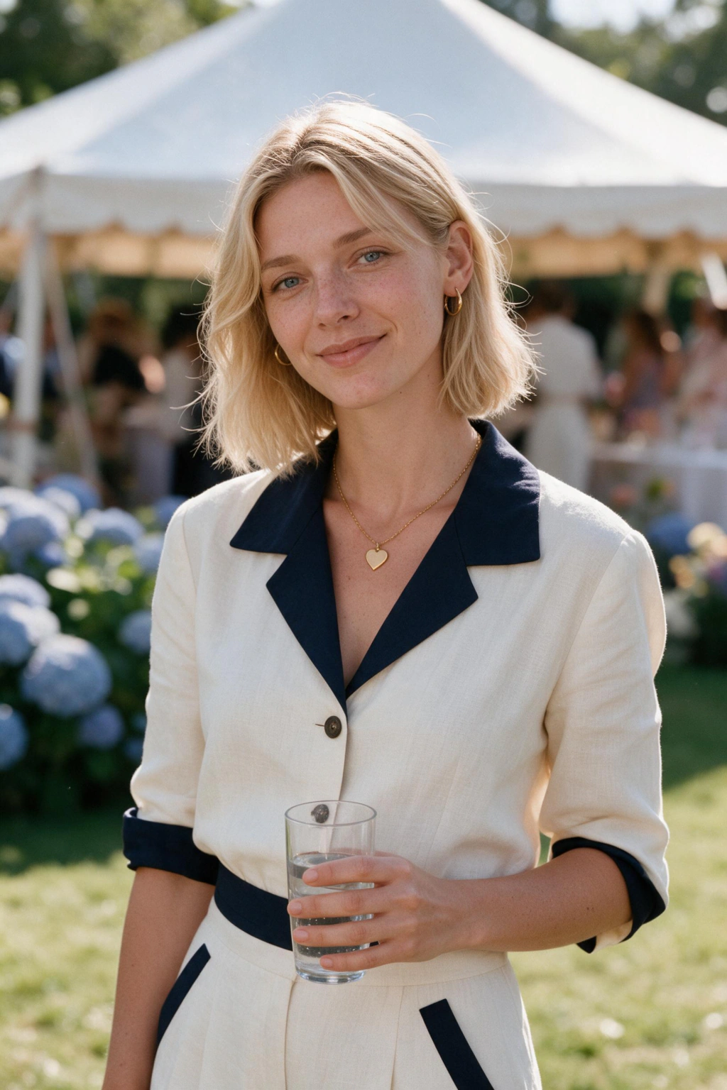 AI Old Money Photos From One Selfie: garden party example, generated from one selfie | MakeAiPhotos